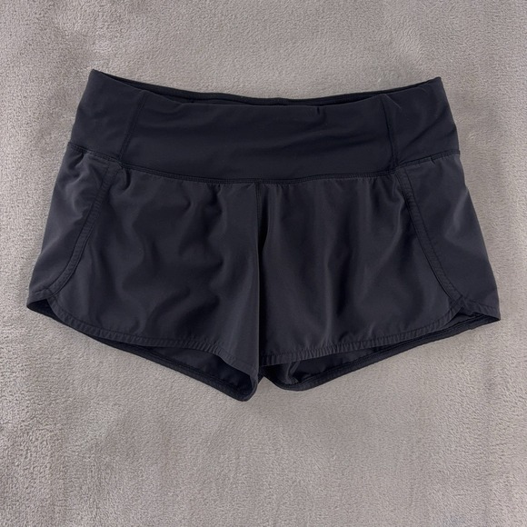 lululemon athletica Pants - Lululemon Run Times II Shorts Womens Size 6 Black Stretch Performance Running‎